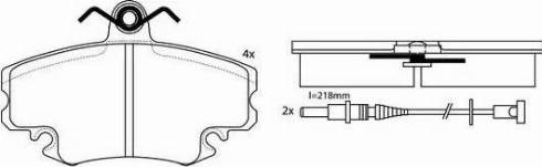 FIT FP3350E - Brake Pad Set, disc brake autospares.lv