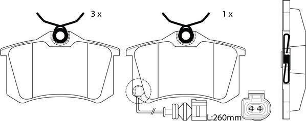 FIT FP3260E - Brake Pad Set, disc brake autospares.lv