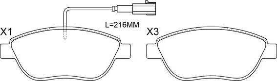 FIT FP2320E - Brake Pad Set, disc brake autospares.lv