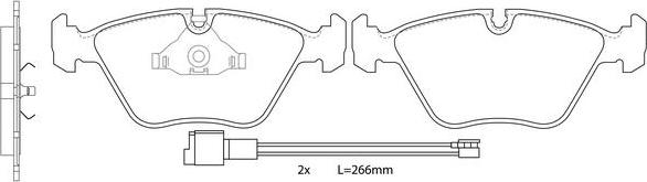 FIT FP2249E - Brake Pad Set, disc brake autospares.lv