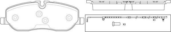 FIT FP7366E - Brake Pad Set, disc brake autospares.lv