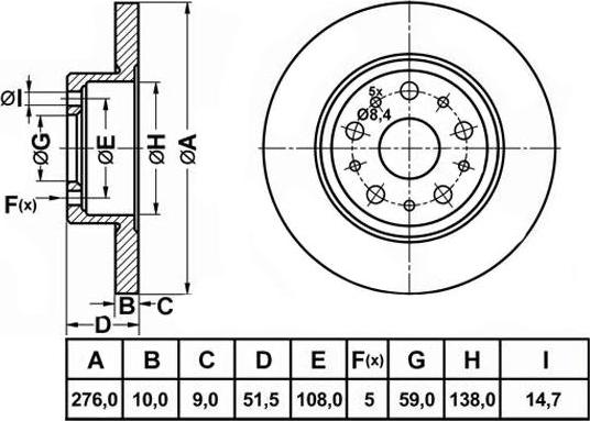 FIT FR0999 - Brake Disc autospares.lv