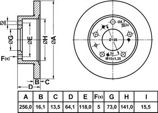 FIT FR0978 - Brake Disc autospares.lv