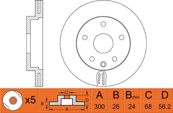 FIT FR0499V - Brake Disc autospares.lv