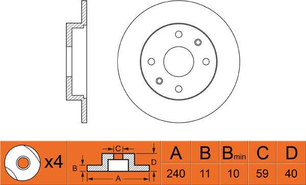 FIT FR0495 - Brake Disc autospares.lv