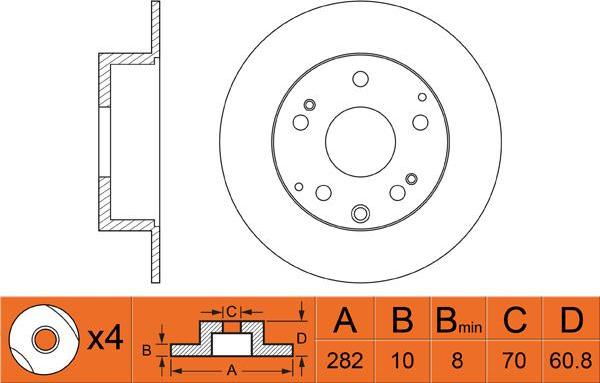 FIT FR0493 - Brake Disc autospares.lv