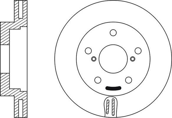 FIT FR0450V - Brake Disc autospares.lv