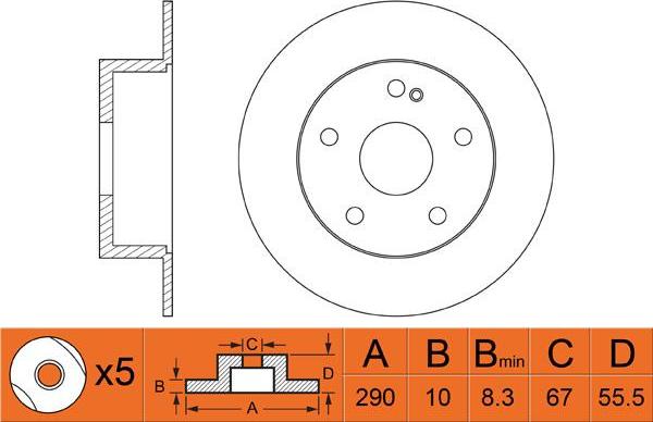 FIT FR0409 - Brake Disc autospares.lv