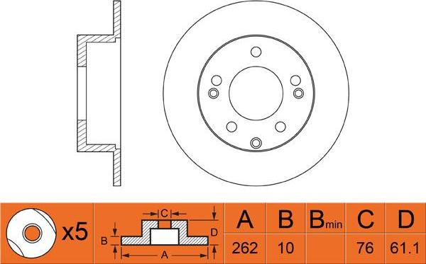 FIT FR0418 - Brake Disc autospares.lv