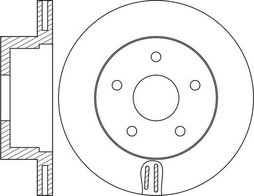 FIT FR0412V - Brake Disc autospares.lv