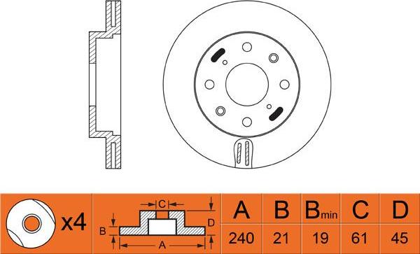 FIT FR0485V - Brake Disc autospares.lv