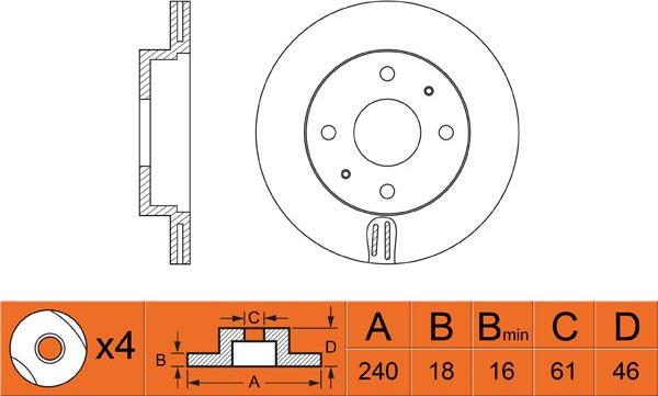 FIT FR0488V - Brake Disc autospares.lv