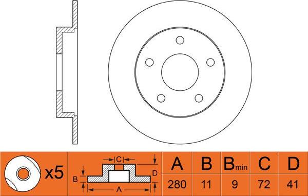 Metelli 23-0750 - Brake Disc autospares.lv