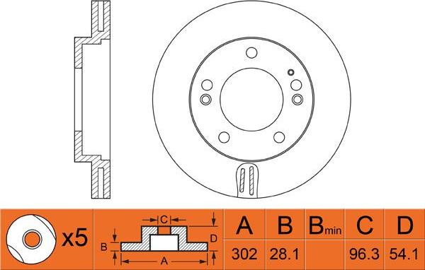 FIT FR0424V - Brake Disc autospares.lv