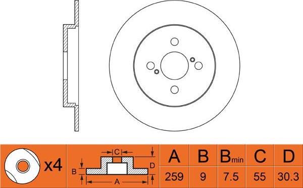 FIT FR0421 - Brake Disc autospares.lv