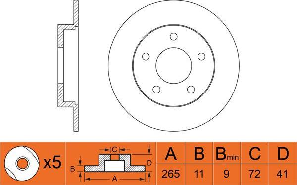 FIT FR0479 - Brake Disc autospares.lv