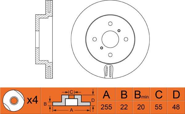 FIT FR0474V - Brake Disc autospares.lv