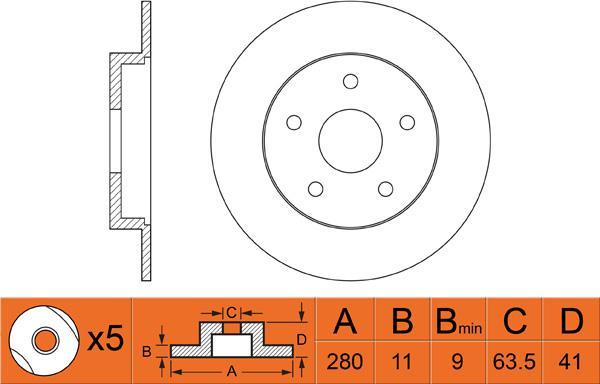 FIT FR0478 - Brake Disc autospares.lv