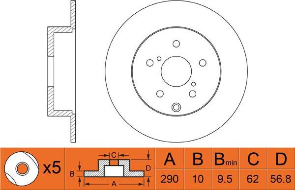 FIT FR0547 - Brake Disc autospares.lv