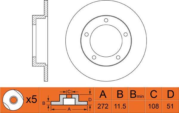 FIT FR0559 - Brake Disc autospares.lv