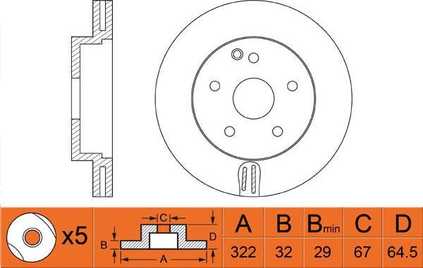 FIT FR0569V - Brake Disc autospares.lv