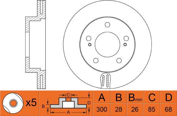 FIT FR0561V - Brake Disc autospares.lv