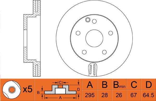 FIT FR0568V - Brake Disc autospares.lv