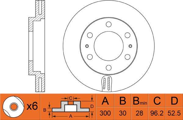 FIT FR0562V - Brake Disc autospares.lv