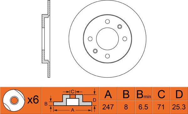 FIT FR0506 - Brake Disc autospares.lv