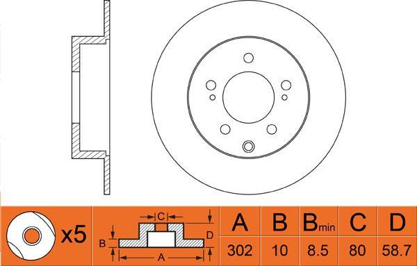 FIT FR0514 - Brake Disc autospares.lv