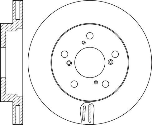 FIT FR0573V - Brake Disc autospares.lv