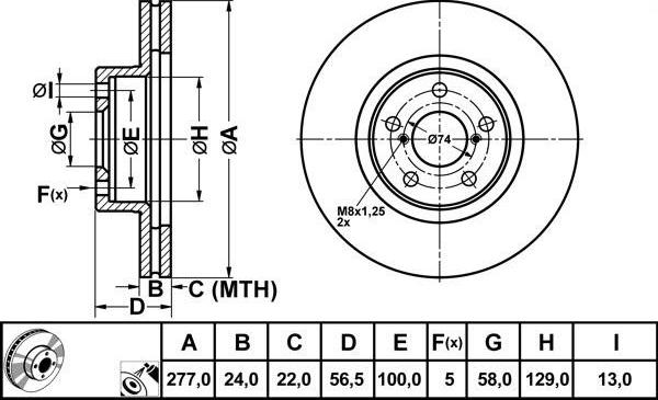 FIT FR0120V - Brake Disc autospares.lv