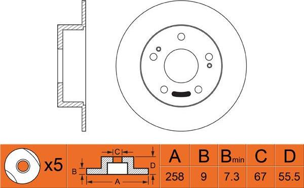 FIT FR0399 - Brake Disc autospares.lv