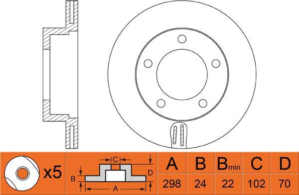 FIT FR0395V - Brake Disc autospares.lv