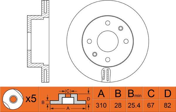 FIT FR0396V - Brake Disc autospares.lv