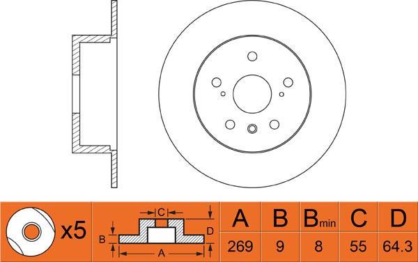 FIT FR0344 - Brake Disc autospares.lv