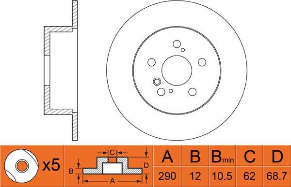 FIT FR0341 - Brake Disc autospares.lv