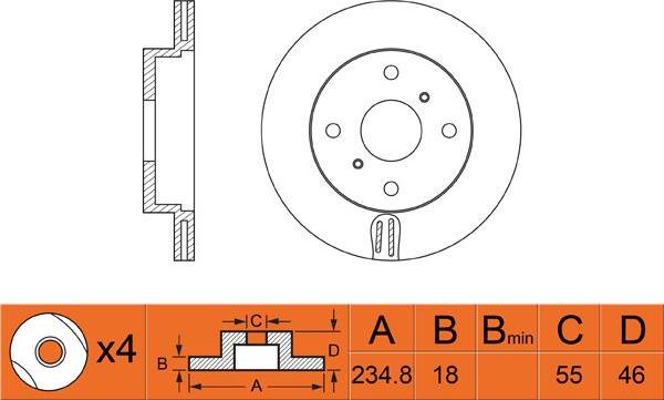 FIT FR0364V - Brake Disc autospares.lv