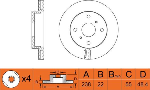 FIT FR0361V - Brake Disc autospares.lv