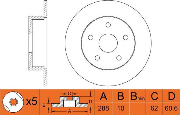 FIT FR0362 - Brake Disc autospares.lv