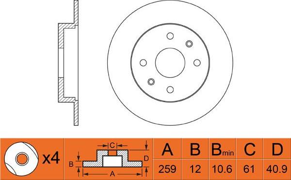 FIT FR0304 - Brake Disc autospares.lv