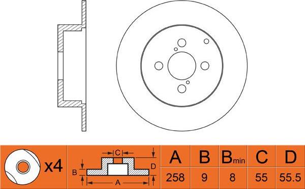 FIT FR0303 - Brake Disc autospares.lv