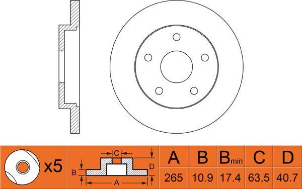 FIT FR0302 - Brake Disc autospares.lv