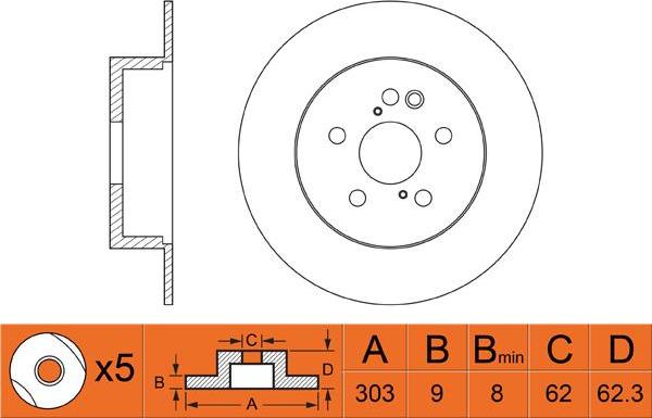 FIT FR0319 - Brake Disc autospares.lv