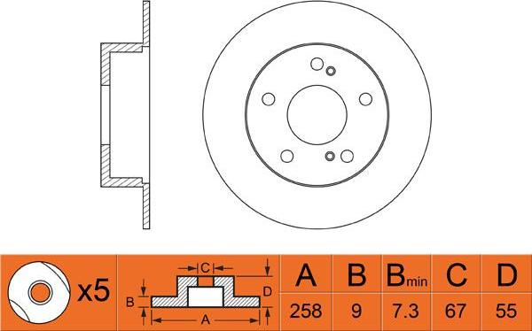 FIT FR0389 - Brake Disc autospares.lv