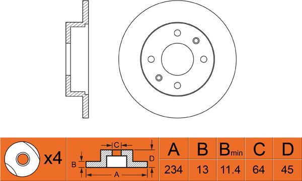 FIT FR0386 - Brake Disc autospares.lv