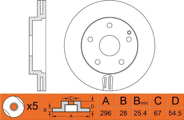 FIT FR0381V - Brake Disc autospares.lv