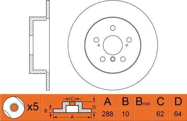 FIT FR0335 - Brake Disc autospares.lv