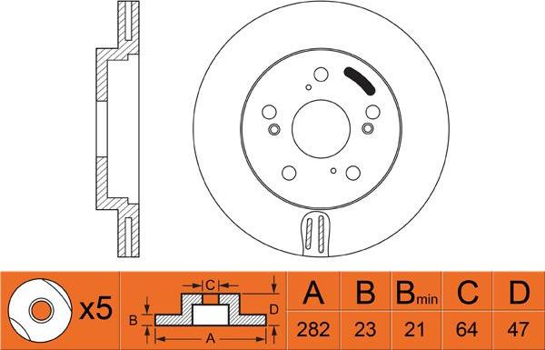 FIT FR0330V - Brake Disc autospares.lv