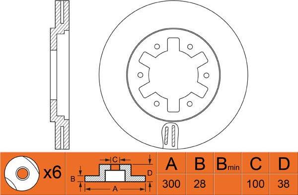 FIT FR0338V - Brake Disc autospares.lv